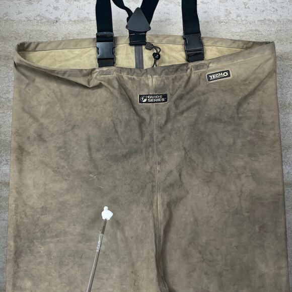 Vintage 90s Guide Series Waders Overalls Mens XL Sage Green Waterproof - Picture 6 of 10